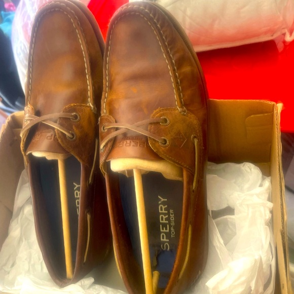 Mens leather Sperries Size 10 with original box - Picture 6 of 8